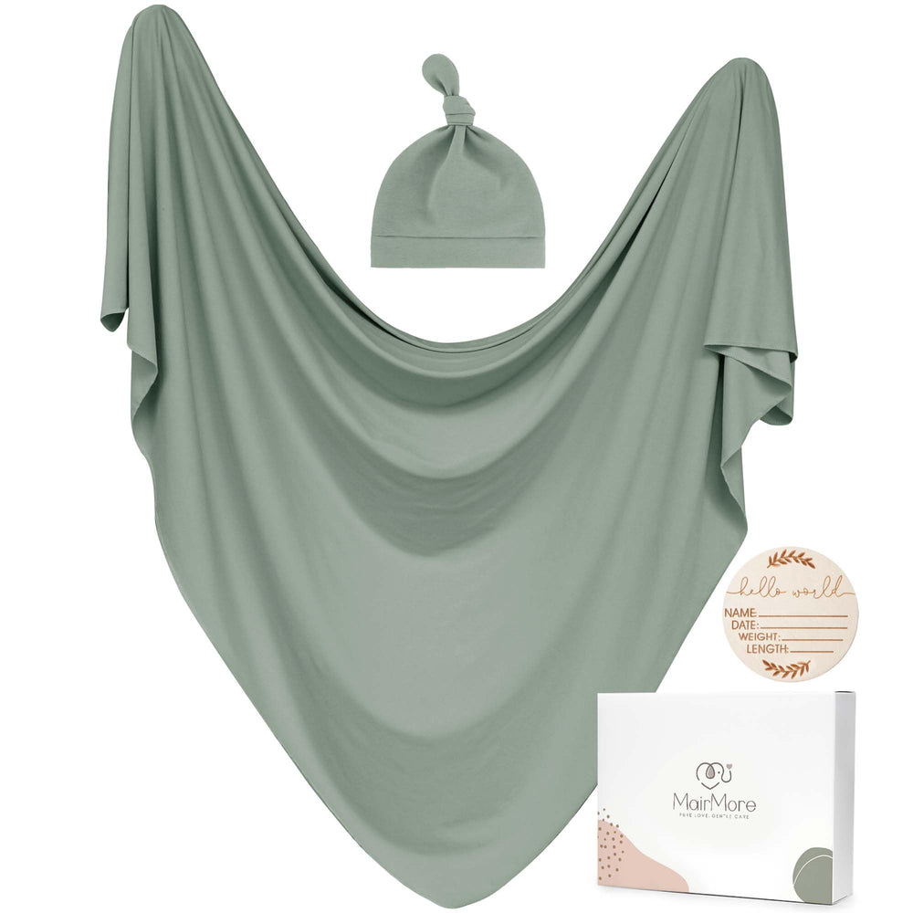 MairMore baby swaddle set softness close-up showcases gentle, secure sleep support.