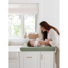 MairMore two-pack changing pad covers in ivory and pink for versatile nursery styling.