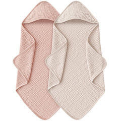 MairMore hooded baby towel ivory provides cozy warmth and quick drying after bath.