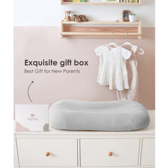 MairMore muslin baby cover 30x21 inches shows precise dimensions for standard loungers.