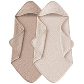 MairMore hooded muslin towel with plush post-bath comfort.
