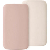 MairMore muslin fitted bassinet sheet with oval-fit and snug elastic edges for secure sleep