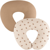 MairMore muslin nursing pillow cover set front view highlights soft cotton for baby comfort