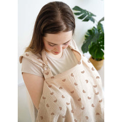 MairMore nursing cover doubles as a stroller canopy for outings.