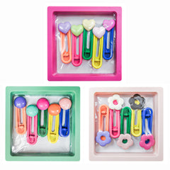 MAITIANISK 15pcs hair clip set with flower and heart designs for cute daily outfits.