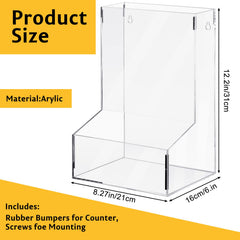 Maitys acrylic toy dispenser side view shows a slim, space-saving profile.