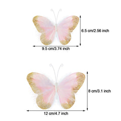 Maitys small butterfly decal with shimmering gold glitter for accent walls.