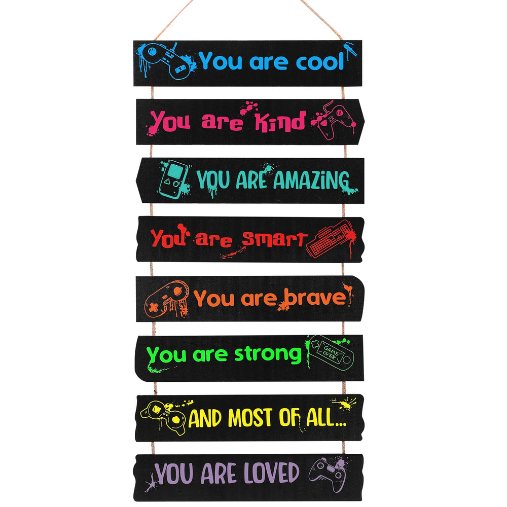 Maitys game room decor wood sign eight-piece set brightens play areas