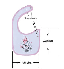 Maiwa bibs use breathable cotton gauze for gentle skin feel