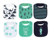 Maiwa waterproof cotton baby bib front panel offers skin-friendly comfort during drool.