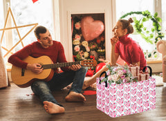 MAIZMZ collapsible canvas hamper folds flat for compact storage