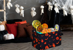 MAIZMZ Halloween Pumpkin Ghost basket collapsed for compact storage