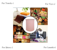 MAIZMZ pink basket collapsible design supports compact storage when not in use.