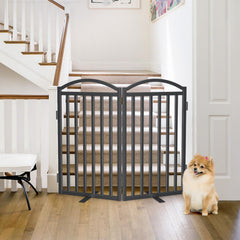 Malier dog gate door open for convenient pet access with secure latch.