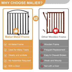 Malier extra-wide dog gate 48-inch width provides spacious barrier for large areas