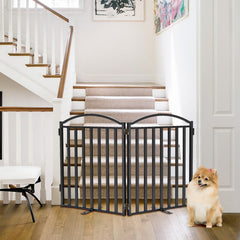 Malier foldable dog gate with 360-degree hinges stores compactly when not in use