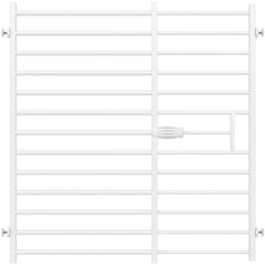 Malier gate shows quick setup with spindle rods for tool-free installation.