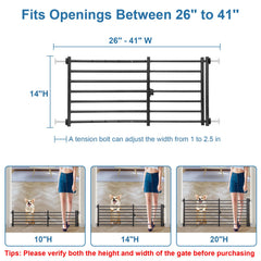 Malier indoor gate with door lock for secure pet passage.