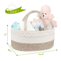 Maliton diaper caddy with long handles makes portable use around the house easy