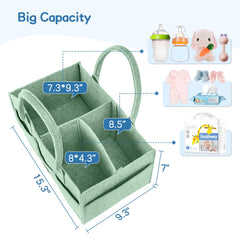 Maliton diaper caddy side pocket highlight keeps small items within grab-and-go reach