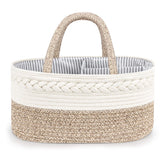 Maliton Baby Diaper Caddy X-Large Cotton Rope highlights sturdy rope construction for organized diaper storage