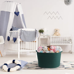 Maliton baby and pet toy storage basket keeps toys organized and accessible.