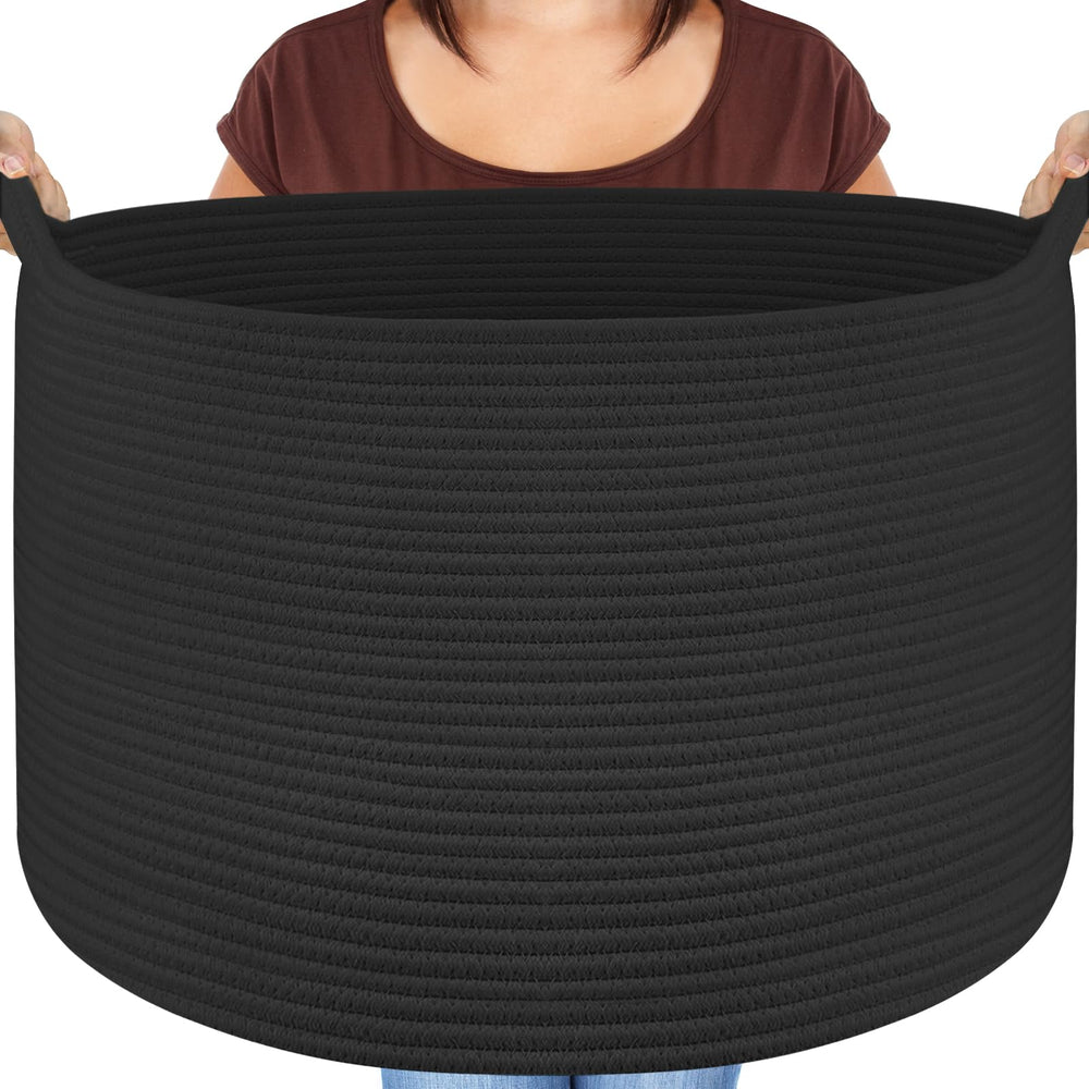 Maliton blanket basket living room with roomy storage for blankets and pillows