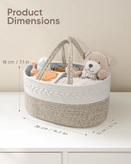 Maliton diaper caddy with extended handles boosts portability around the home
