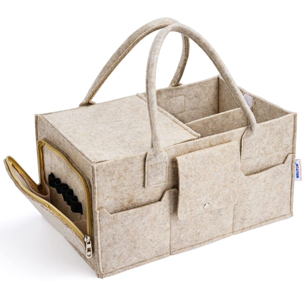 Maliton diaper caddy large dimensions organize baby essentials for quick diaper changes
