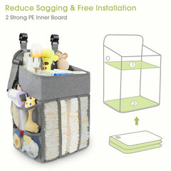 Maliton diaper stack holds 52 diapers indicating large capacity for quick changes.