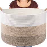 Maliton extra-large basket with blanket storage for tidy living spaces.
