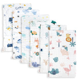 Maliton Muslin Burp Cloths pack6 front view shows soft cotton texture for gentle care.