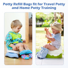 Maliton potty bags absorbent pad closeup highlights fast absorption for quick cleanup
