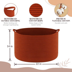 Maliton XXL basket in living room stores blankets for tidy decor.