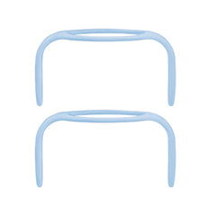 MAM Hold My Bottle Handles blue 2-pack front view boosts toddler grip during feeding
