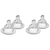 MAM medium-flow level 2 nipples 4-pack for steady feeding pace across ages.