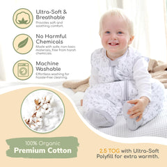 Mama Cheetah 2.5 TOG warmth provides cozy nights for cooler seasons.