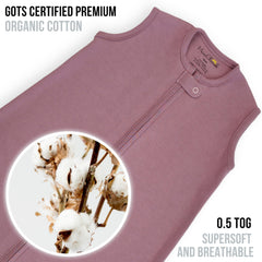 Mama Cheetah Sleep Sack neck safety tab provides secure fit during sleep.