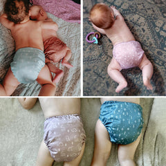 Mama Koala 3.0 adjustable-rise snaps show a grow-with-baby design.