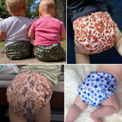 Mama Koala 3.0 diaper shows adjustable 3x4 rise snaps for growing babies.