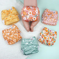Mama Koala 3.0 six 5-layer natural inserts displayed for absorbency options