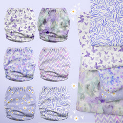 Mama Koala 3.0 open back pocket diaper shows easy stuffing for inserts.