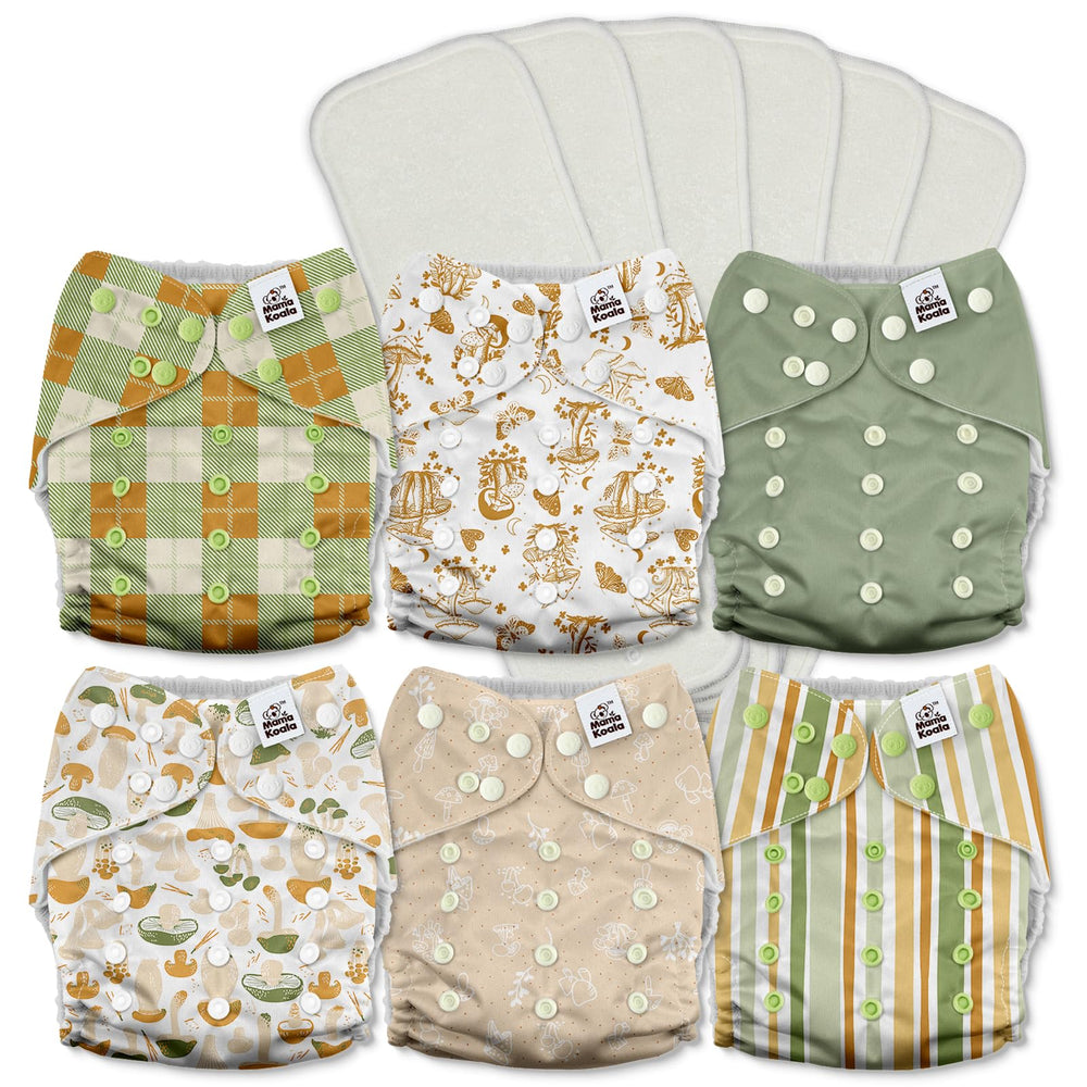 Mama Koala 3.0 pocket diaper assembly close-up showing quick, secure fit.
