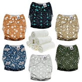 Mama Koala 3.0 pocket diaper close-up showcases leak-preventing structure for overnight use.