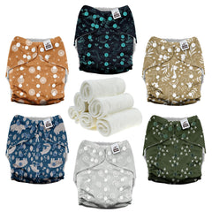 Mama Koala 3.0 pocket diaper close-up showcases leak-preventing structure for overnight use.