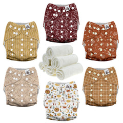 Mama Koala 3.0 pocket diaper cover in Lucky Colors with secure cross snaps for a snug fit.