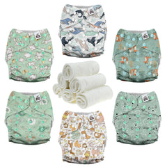 Mama Koala 3.0 pocket diaper with crossover snaps for secure, adjustable fit.
