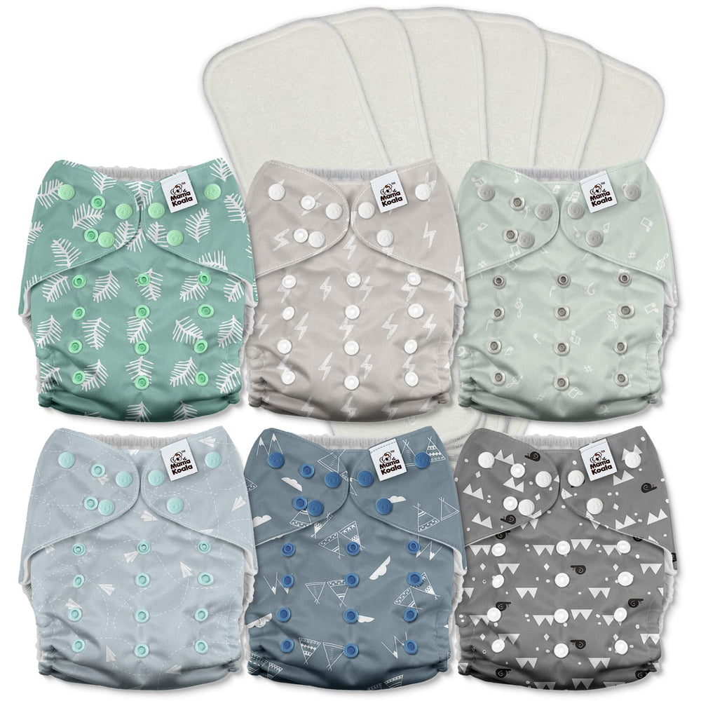 Mama Koala 3.0 pocket diaper outer shows slim fit for minimal bulk and leak reduction