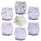 Mama Koala 3.0 pocket diaper in light lavender with secure fit and leak protection.