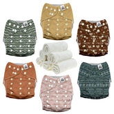 Mama Koala 3.0 pocket diaper pack close-up showing slim fit and snaps